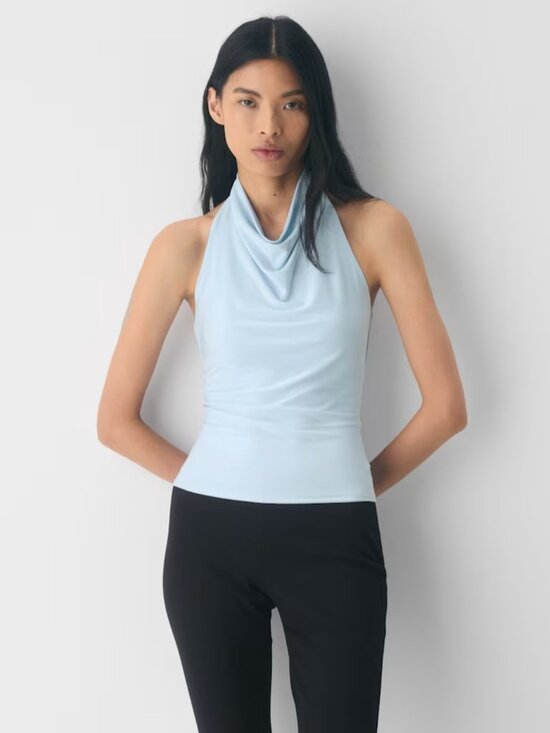 Aritzia Tops - NWT Aritzia Smooth Matter TOWER Halter Top Villa Blue S